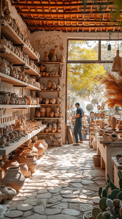 Free Pottery Store Aesthetic Image - Pottery, Art, Shop | Download at ...