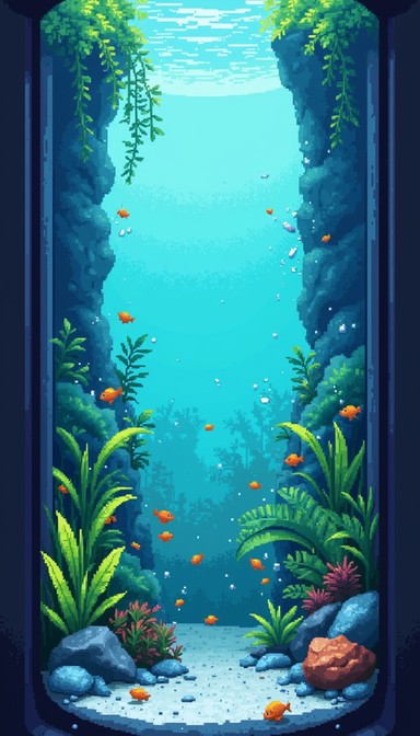 Free Pixelated Underwater Paradise Image - Pixel, Underwater, Fish ...