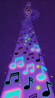 Free Melody In Motion Image - Music, Pixel, Art | Download at StockCake