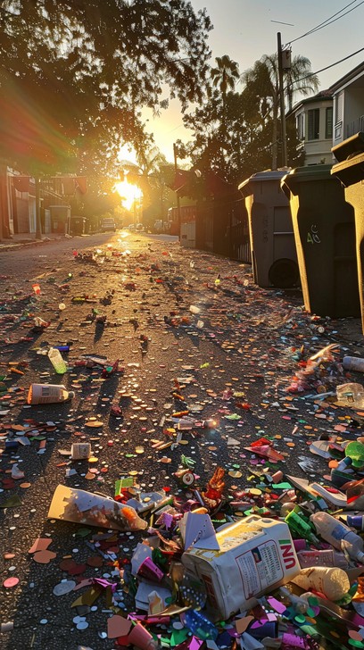 Trash Sunset Free Sunset Aftermath Scene Image - Sunset, Litter, Debris | Download ...