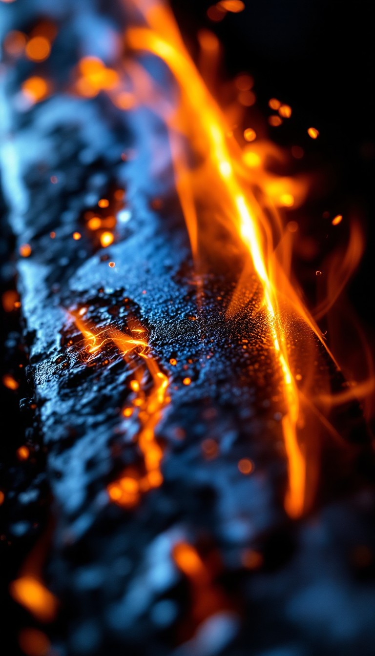 Download Fire Meets Metal Image - Fire, Metal, Macro | StockCake
