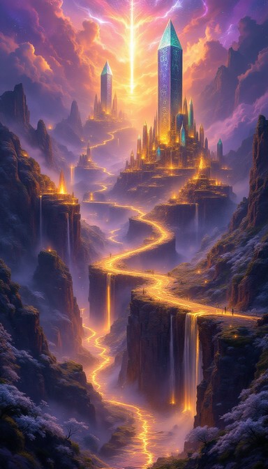Celestial Ridge Free Celestial Kingdom Rising Image - Fantasy, Landscape, Crystals ...