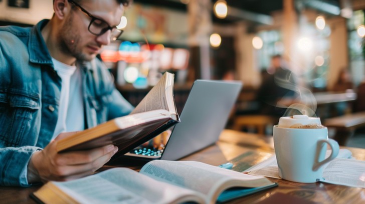 Free Studying in Cafe Image - Student, Cafe, Studying | Download at ...