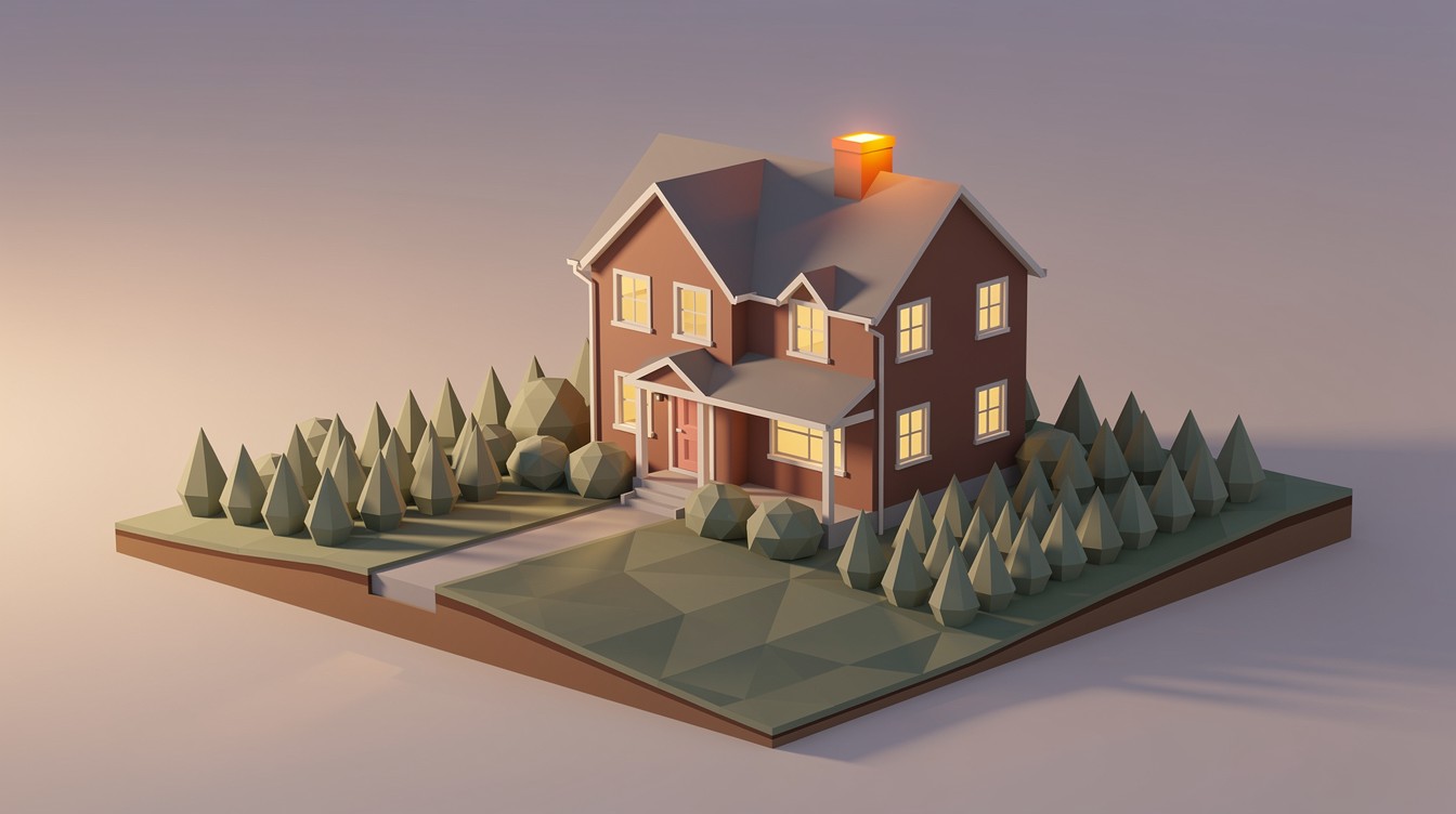 Free Cozy Geometric Home Image - Low-poly, House, 3d | Download at ...