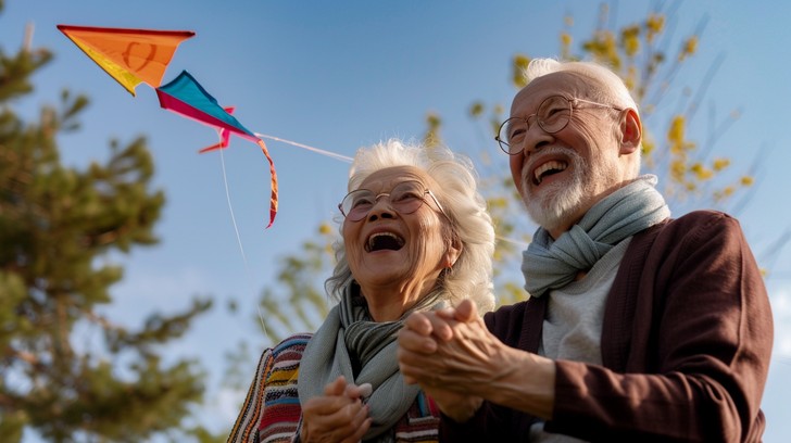 Free Joyful Kite Flying Image - Kite, Couple, Joy | Download at StockCake