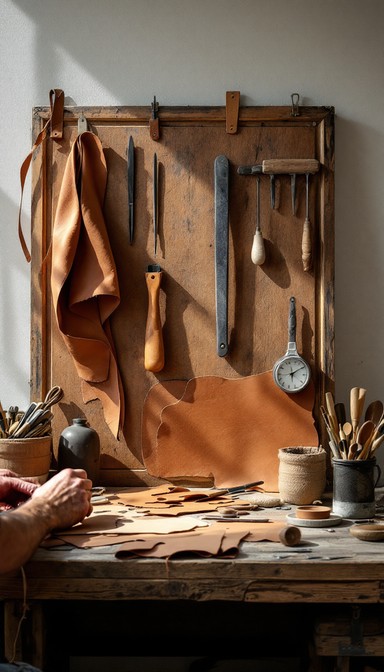 Free Leather Workshop Scene Image - Leather, Artisan, Workshop 