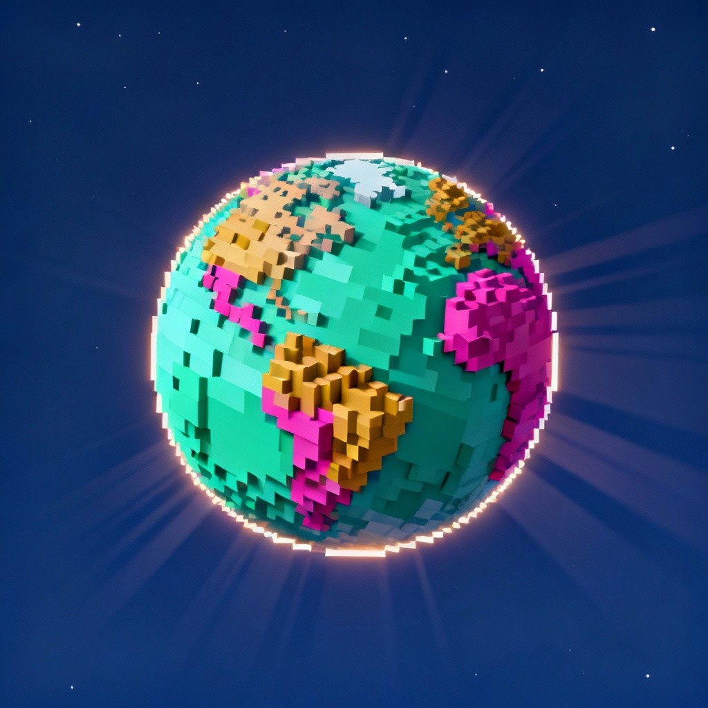 Free Pixel Planet Glow Photo - Pixel, Voxel, Planet | Download at StockCake