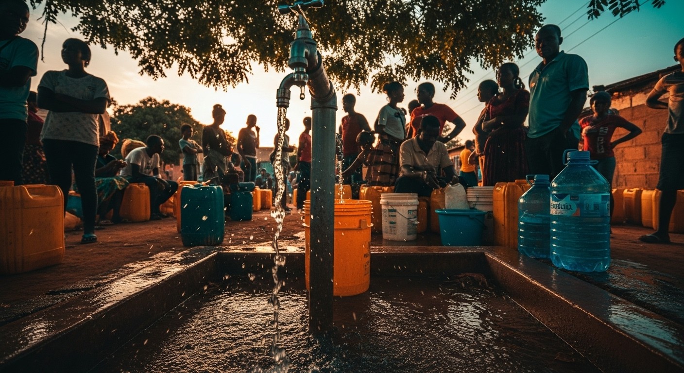 Water Used In Community Free Community water gathering Image - Water, Community, Sunset ...