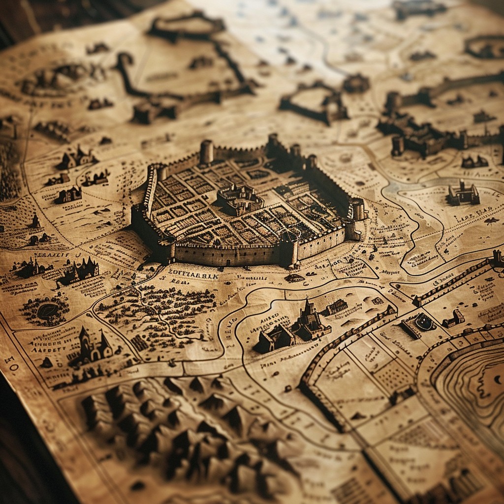 Free Historic Map Detail Image - Map, Vintage, Fortress | Download at ...