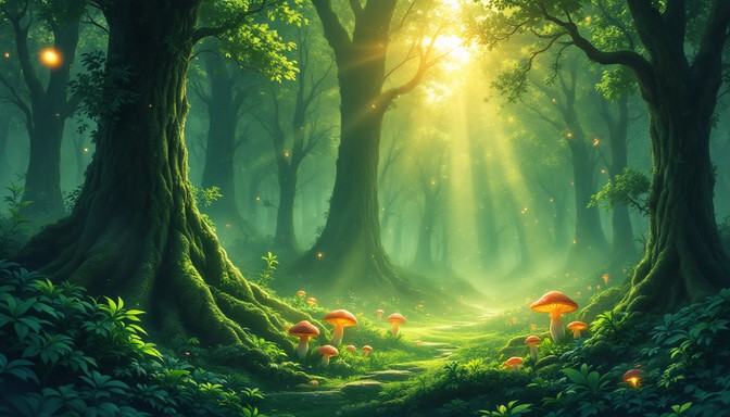 Free Magical Forest Dawn Image - Magical, Forest, Sunbeams | Download ...