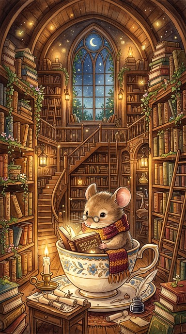 Library Mouse Characters Free Mouse Library Magic Image - Mouse, Library, Books | Download at ...