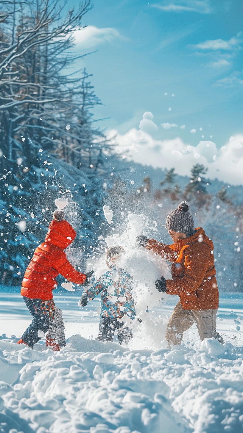 Fun In The Snow Free Snowball Fight Fun Image - Snow, Children, Play | Download at ...