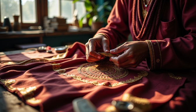 Sheen Workshops Free Golden Thread Artistry Image | Download at StockCake