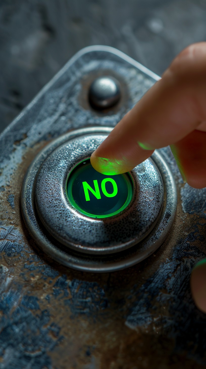 Free Pressing NO Button Image - Button, Green, Finger | Download at ...