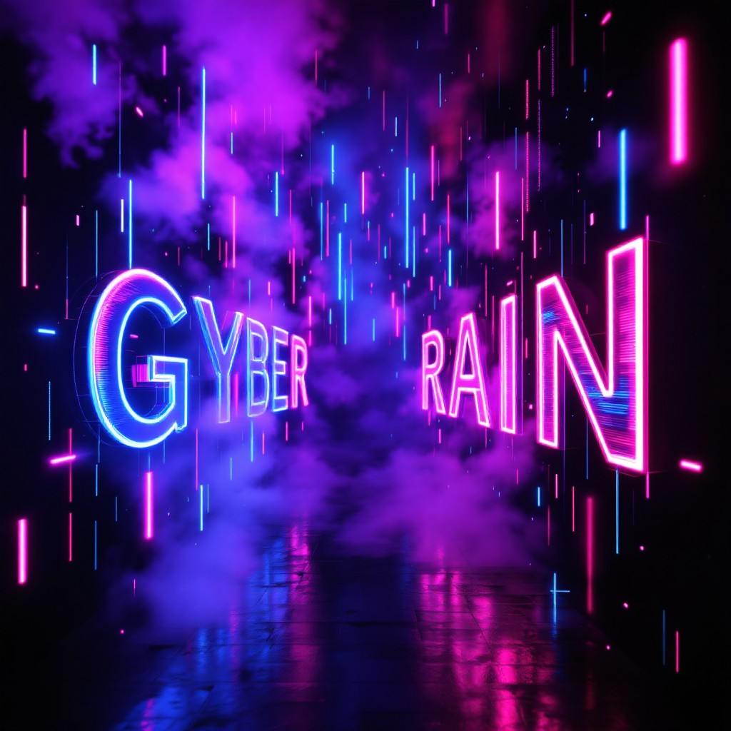 Syber Ran Free Neon Cyber Rain Photo - Cyberpunk, Neon, Holographic | Download at ...
