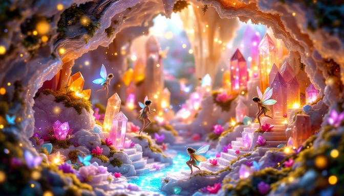 Stardust Sample Collection Download Enchanted Geode World Image - Fairy, Fairies, Crystal | StockCake