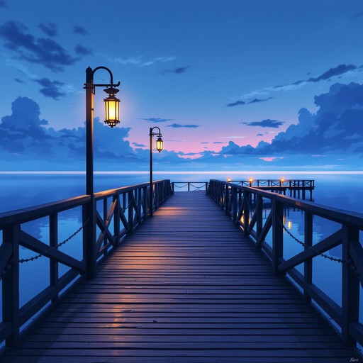 Free Twilight Pier Dreams Photo - Pier, Twilight, Lanterns | Download