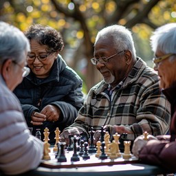 Free Joyful Chess Game Image - Autumn, Park, Chess | Download at StockCake