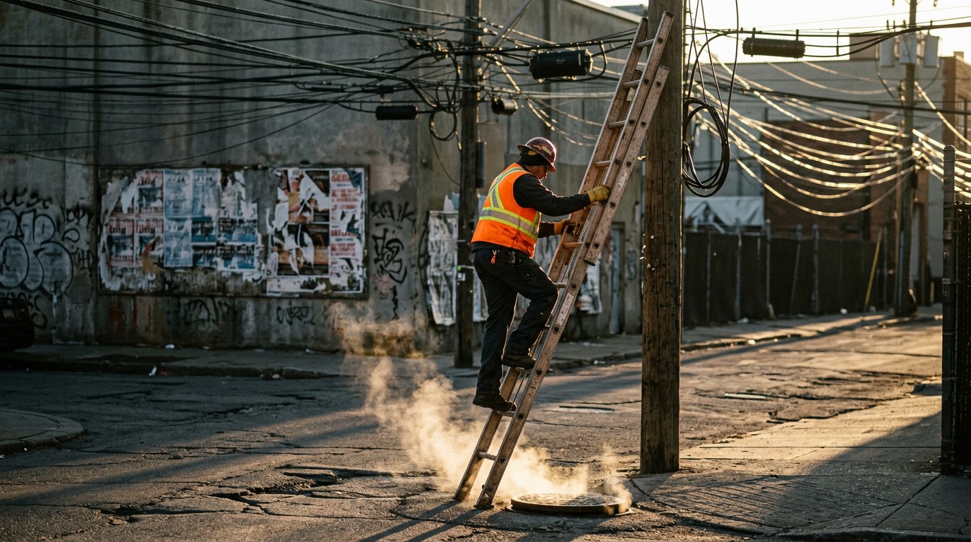 Street Laborers Free Labor Above Streets Image - Worker, Utility, Ladder | Download at ...