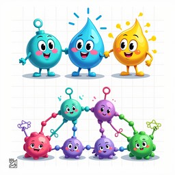 Science Characters Pink Free Playful Science Characters Image - Educational, Cartoon ...