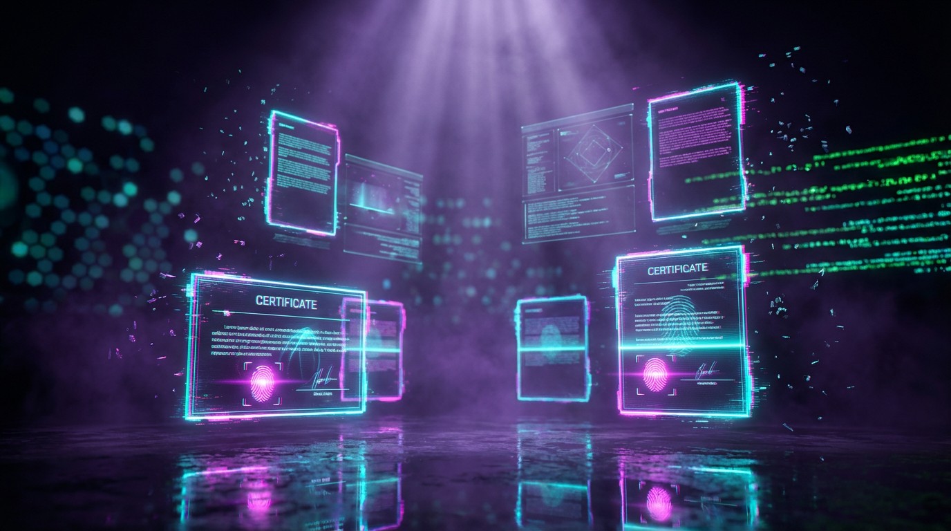 Free Neon Holographic Documents Image - Holographic, Neon, Cyberpunk ...