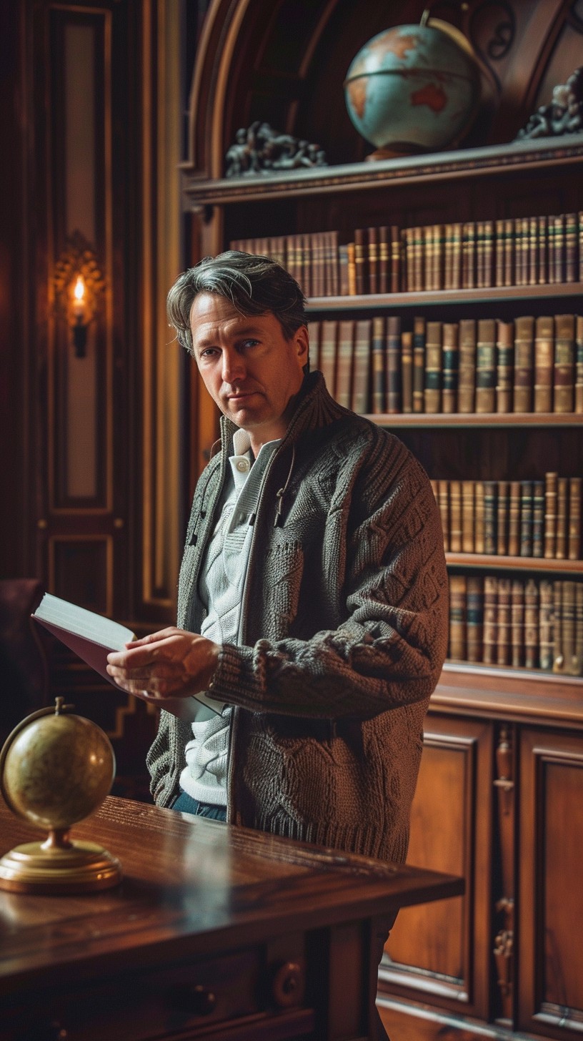 Free Man in Library Image - Library, Man, Book | Download at StockCake