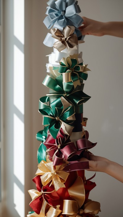 Free Festive Ribbon Cascade Image - Christmas, Ribbons, Bows | Download ...