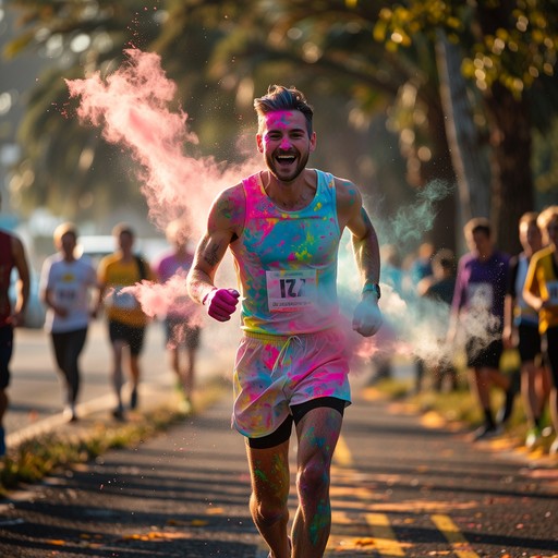 Free Colorful Running Joy Image - Runner, Colorful, Powder | Download ...