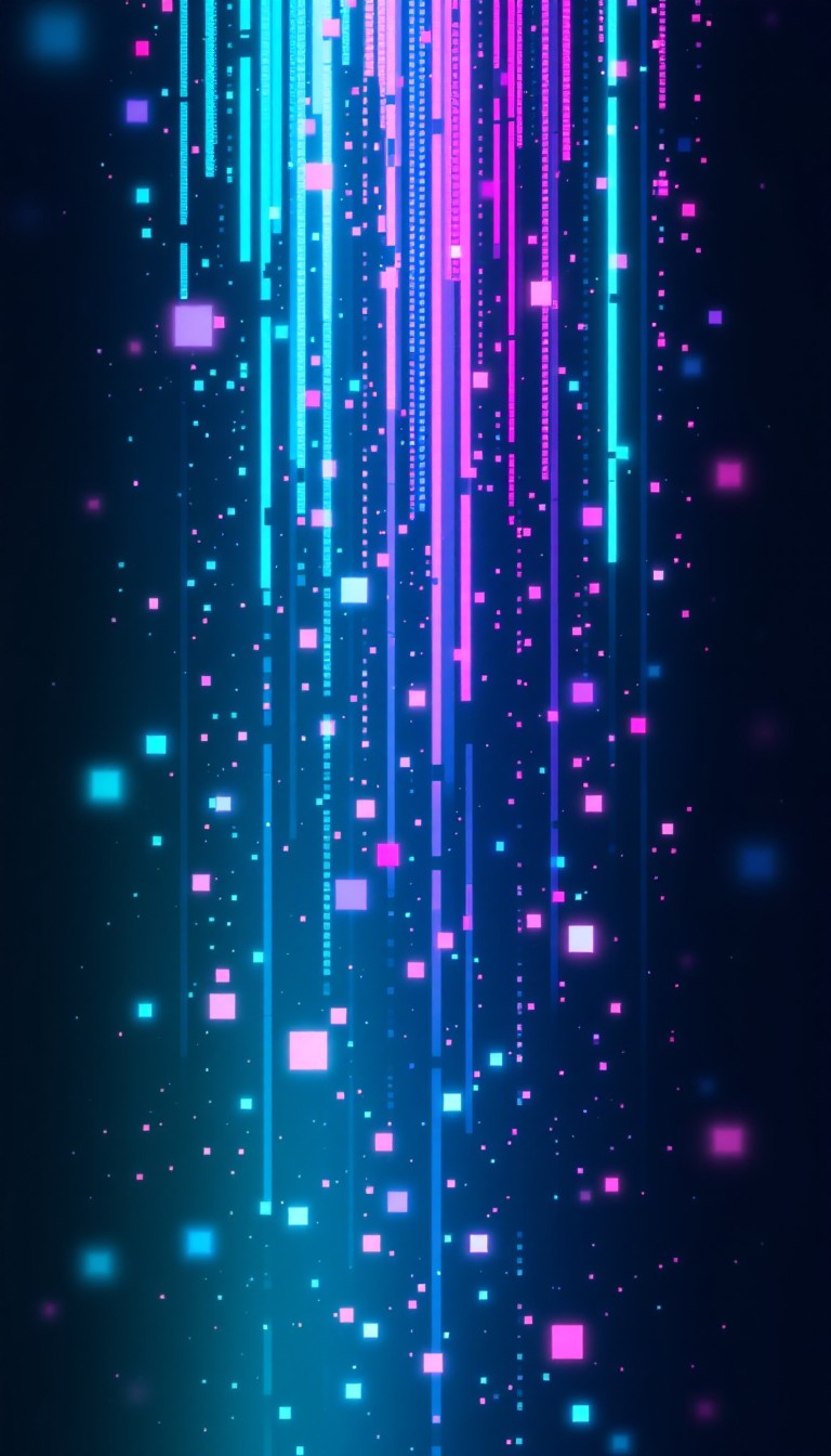 Free Digital Neon Cascade Image - Pixels, Neon, Cyberpunk | Download at ...