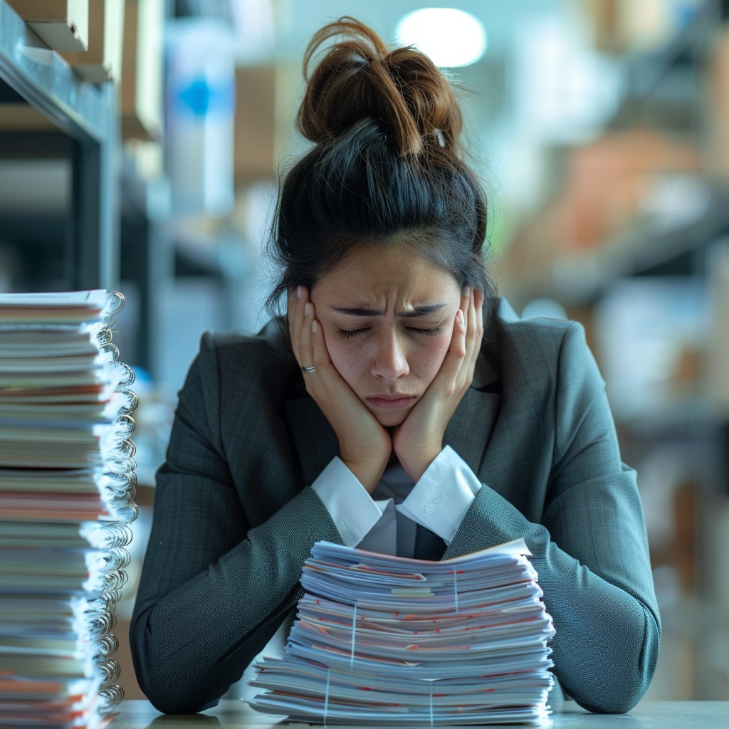 Free Exhausted office worker Image - Exhausted, Woman, Office ...