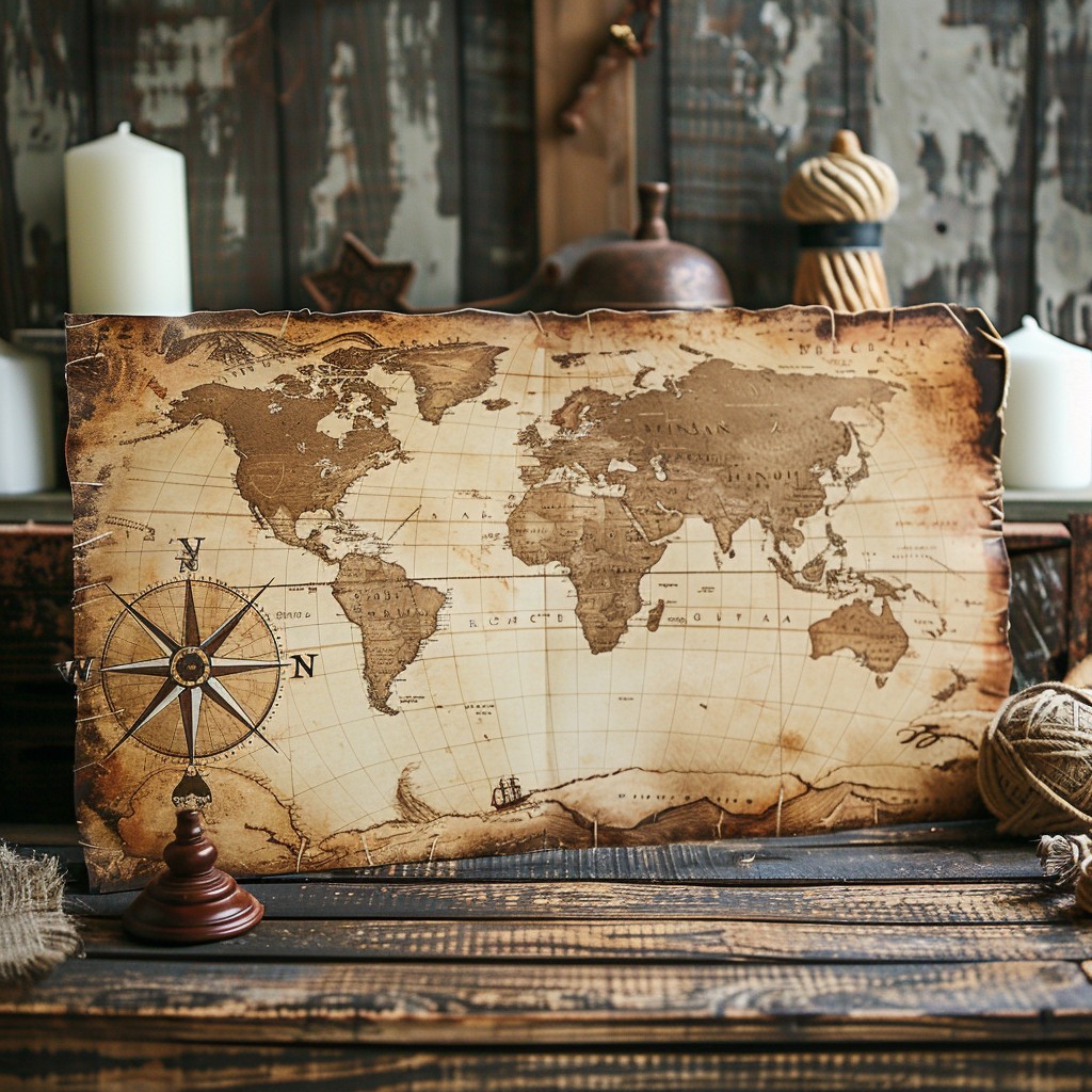 Free Vintage Map Display Image - Map, Vintage, World | Download at ...