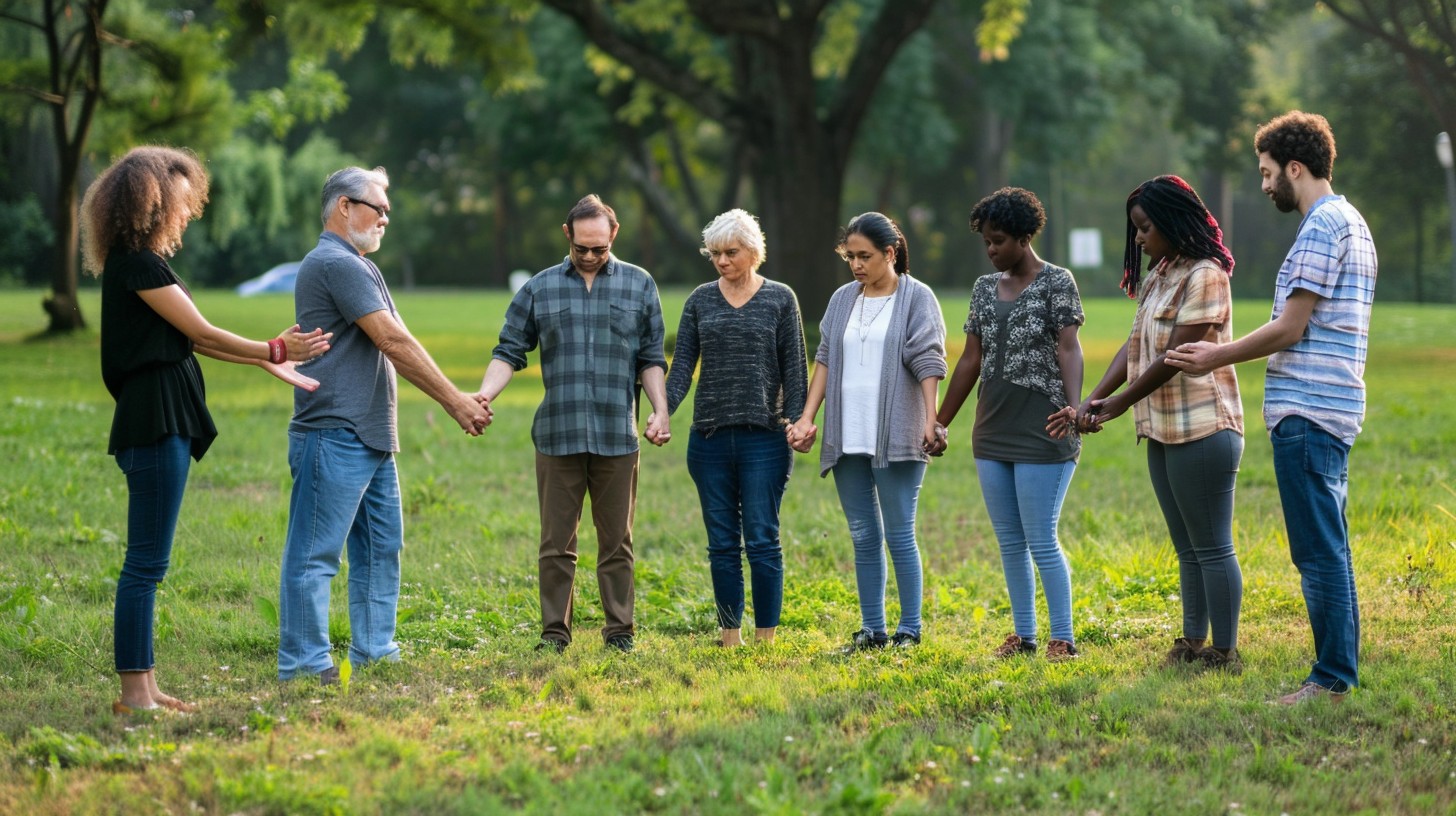 Free Outdoor group activity Image - People, Circle, Unity | Download at ...