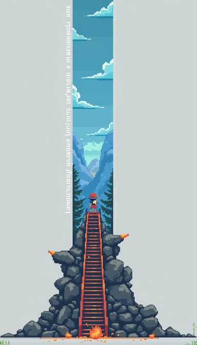 Free Ascending Pixel Ladder Image - Ladder, Climb, Ascension | Download ...