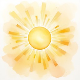 Golden Radiating Sun Free Radiant Golden Sun Image - Sun, Golden, Watercolor | Download at ...