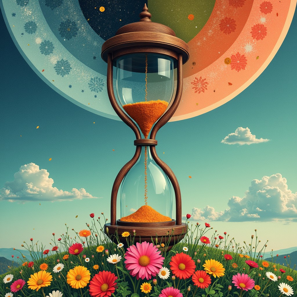 Free Time Blooms Beauty Image - Hourglass, Flowers, Transformation ...