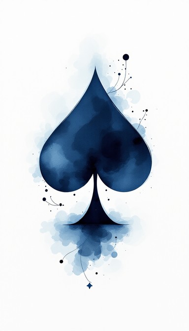 Free Flowing Spade Art Image - Watercolor, Spade, Blue | Download at ...