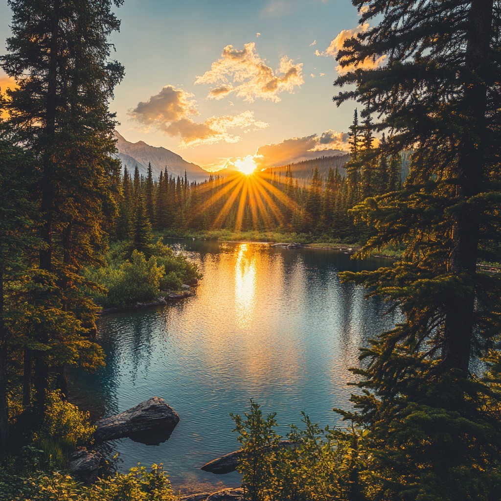 Free Sunset over Lake Image - Sunset, Mountains, Lake | Download at ...