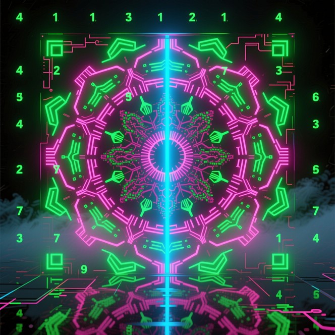 Free Neon Cyberpunk Symmetry Image - Cyberpunk, Mandala, Symmetry ...