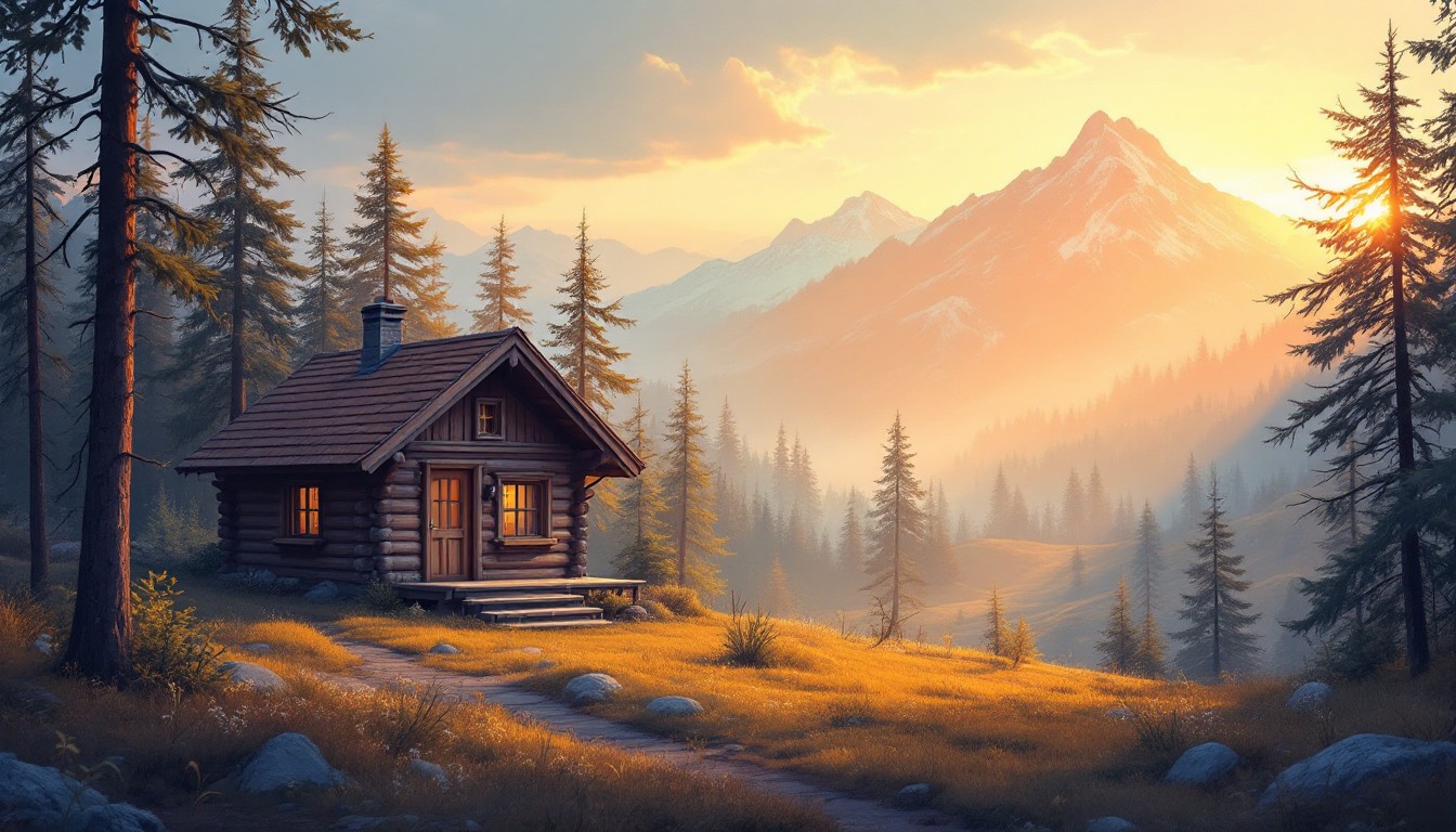 Free Mountain Forest Retreat Image - Cabin, Forest, Mountains ...