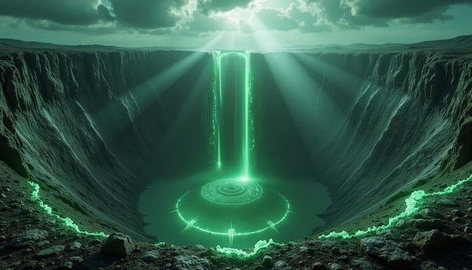 Space Chasm Free Ethereal Green Chasm Image | Download at StockCake