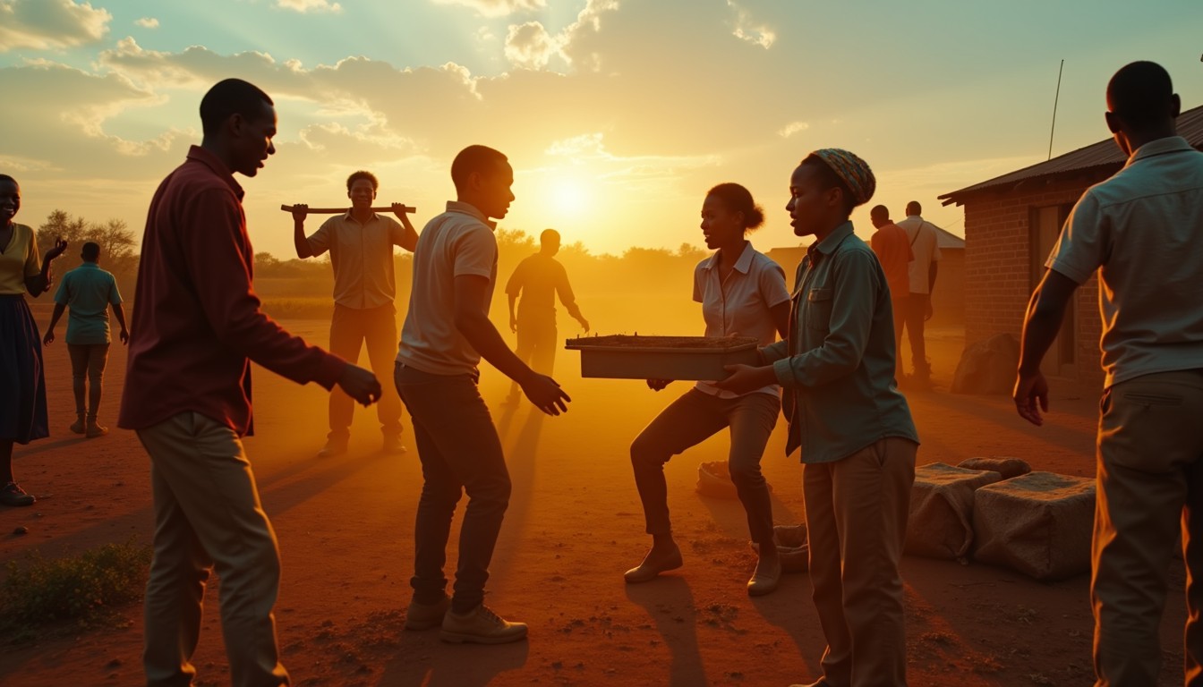 Free Community Building Together Image - Sunset, Community ...