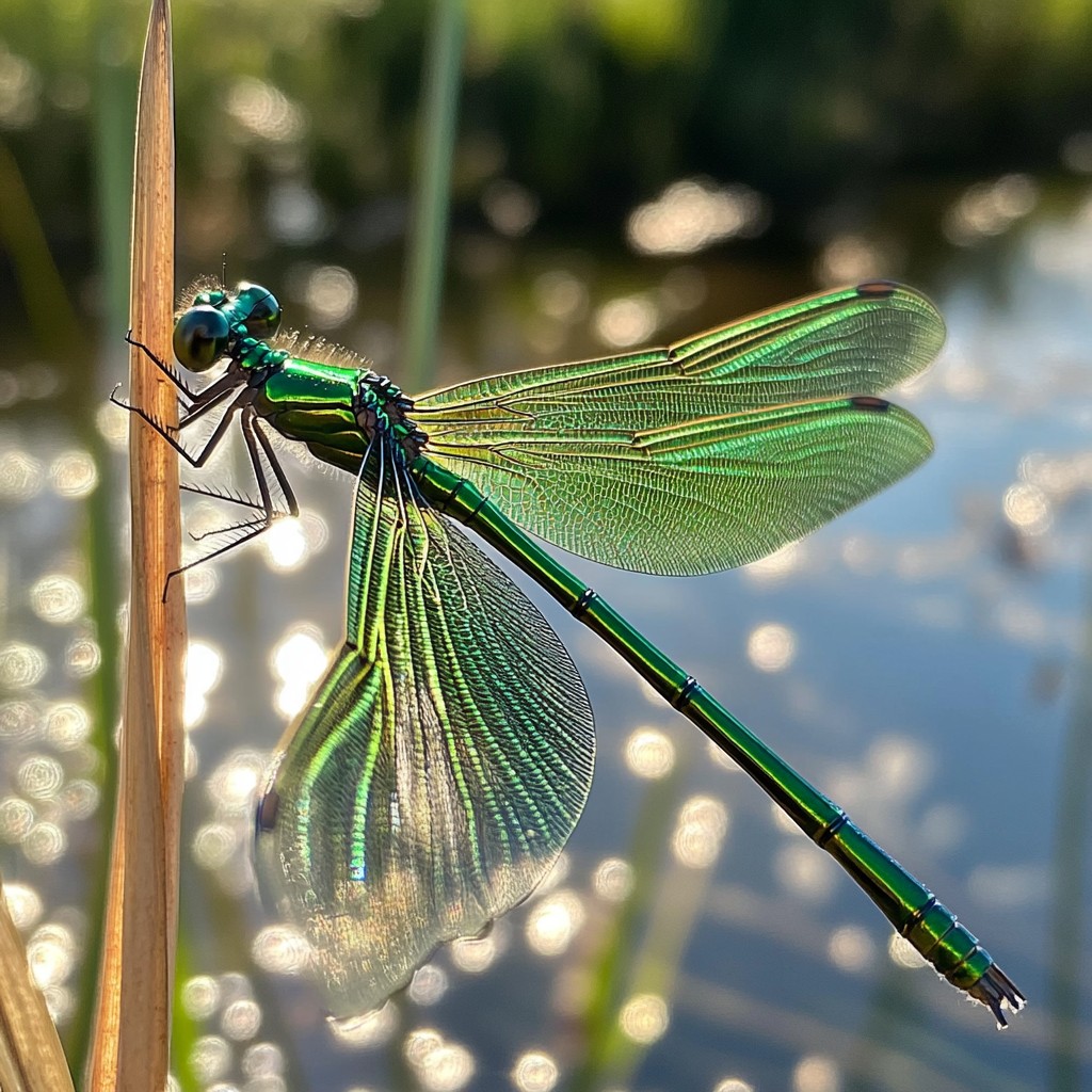 Free Iridescent dragonfly perched Image - Dragonfly, Iridescent, Nature ...