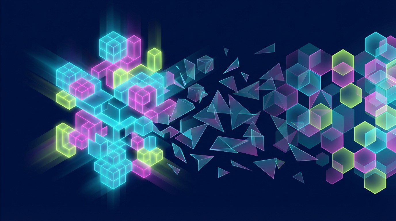 Free Neon Pixel Evolution Image - Geometric, Abstract, Isometric ...