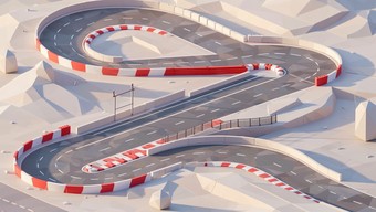 R Shape Racing Track Free Geometric Racing Circuit Image - Isometric, Racing, Track ...