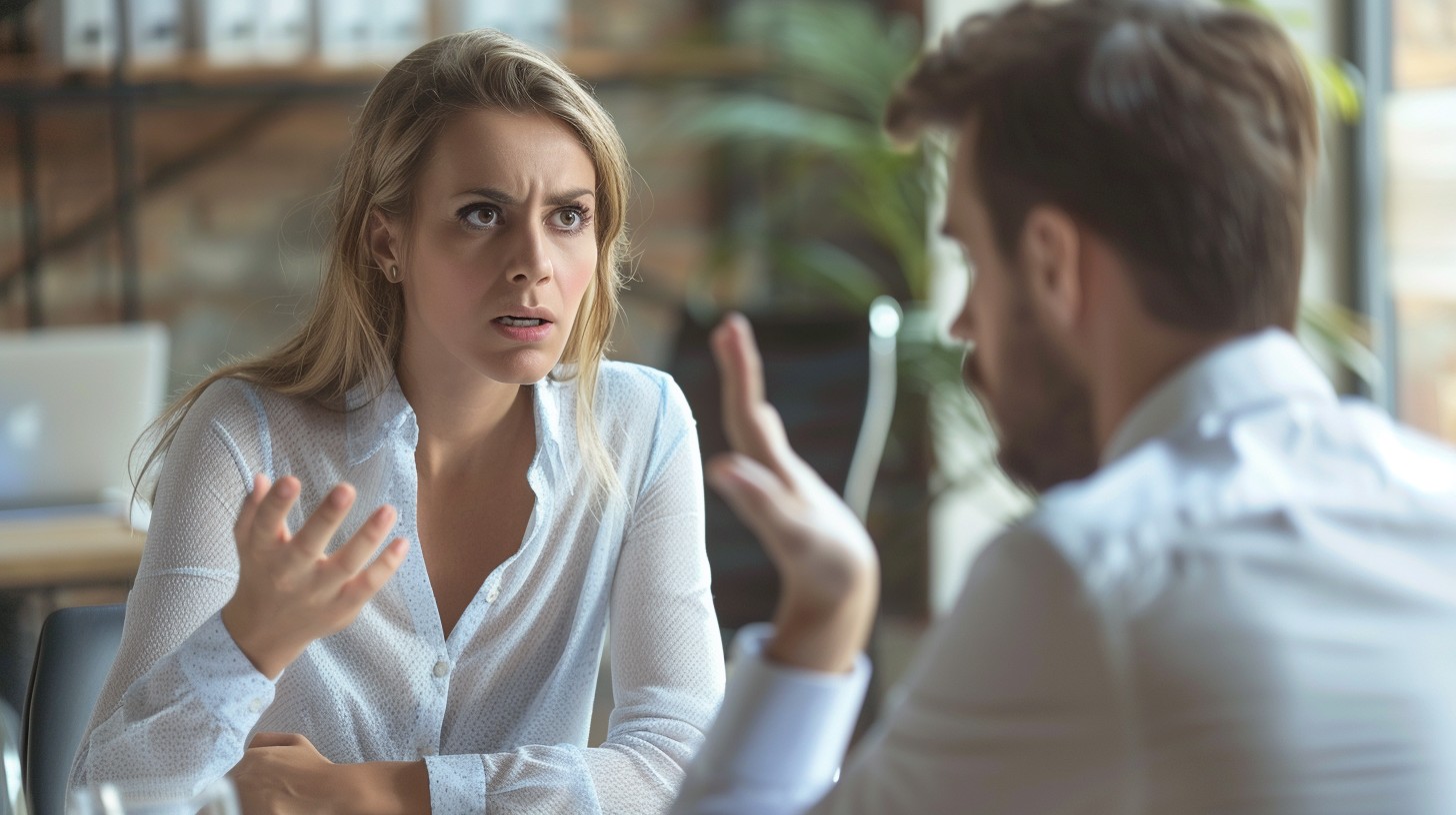 Frantic Discussion Free Intense Discussion Moment Image - Discussion, Woman, Man ...