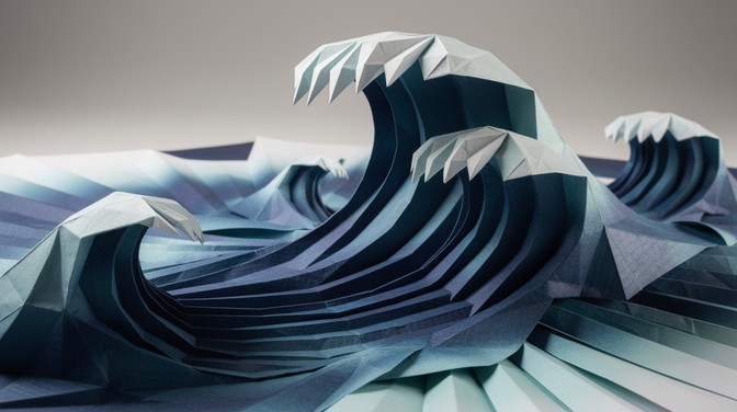 Free Paper Ocean Waves Image - Origami, Waves, Ocean | Download at ...