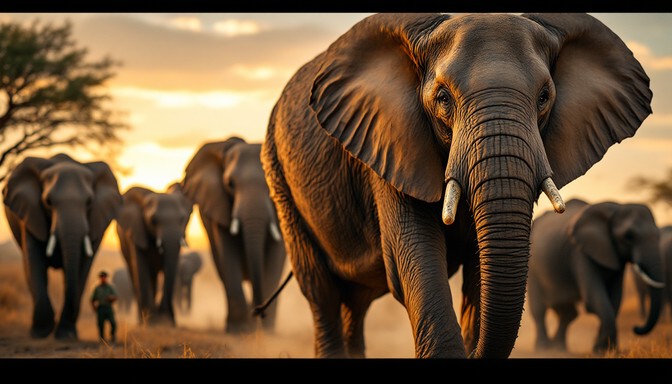Free Majestic elephant migration Image - Elephants, Savanna, Wildlife ...