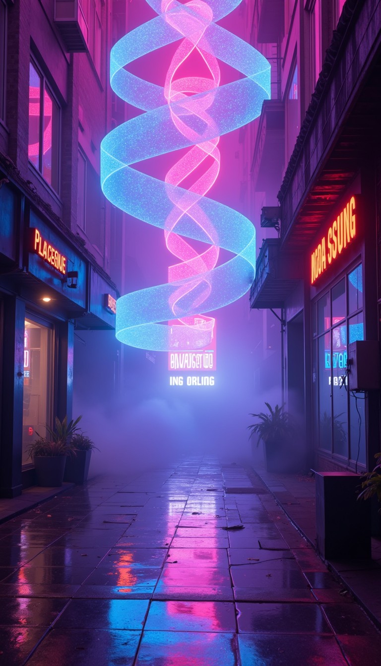Free Digital Ribbon Vortex Image - Cyberpunk, Neon, Holographic ...