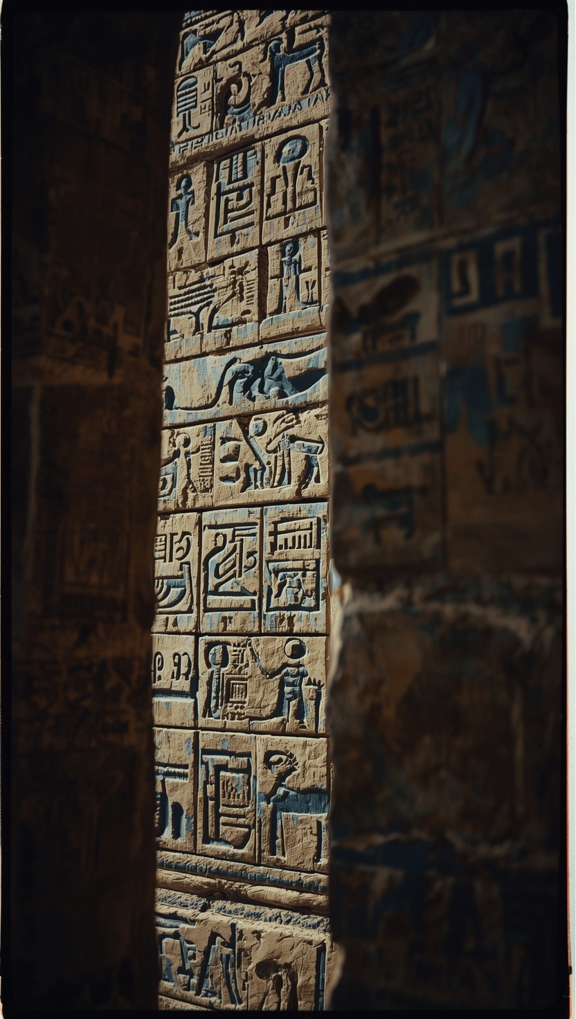 Free Ancient Blue Hieroglyphs Image - Hieroglyphs, Egyptian, Ancient ...