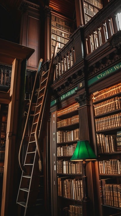 Free Classic Home Library Image - Library, Books, Ladder | Download at ...